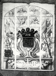 94461 Afbeelding van een ontwerp voor een gebrandschilderd raam in de Nederlands-hervormde kerk te Polsbroek (gemeente ...